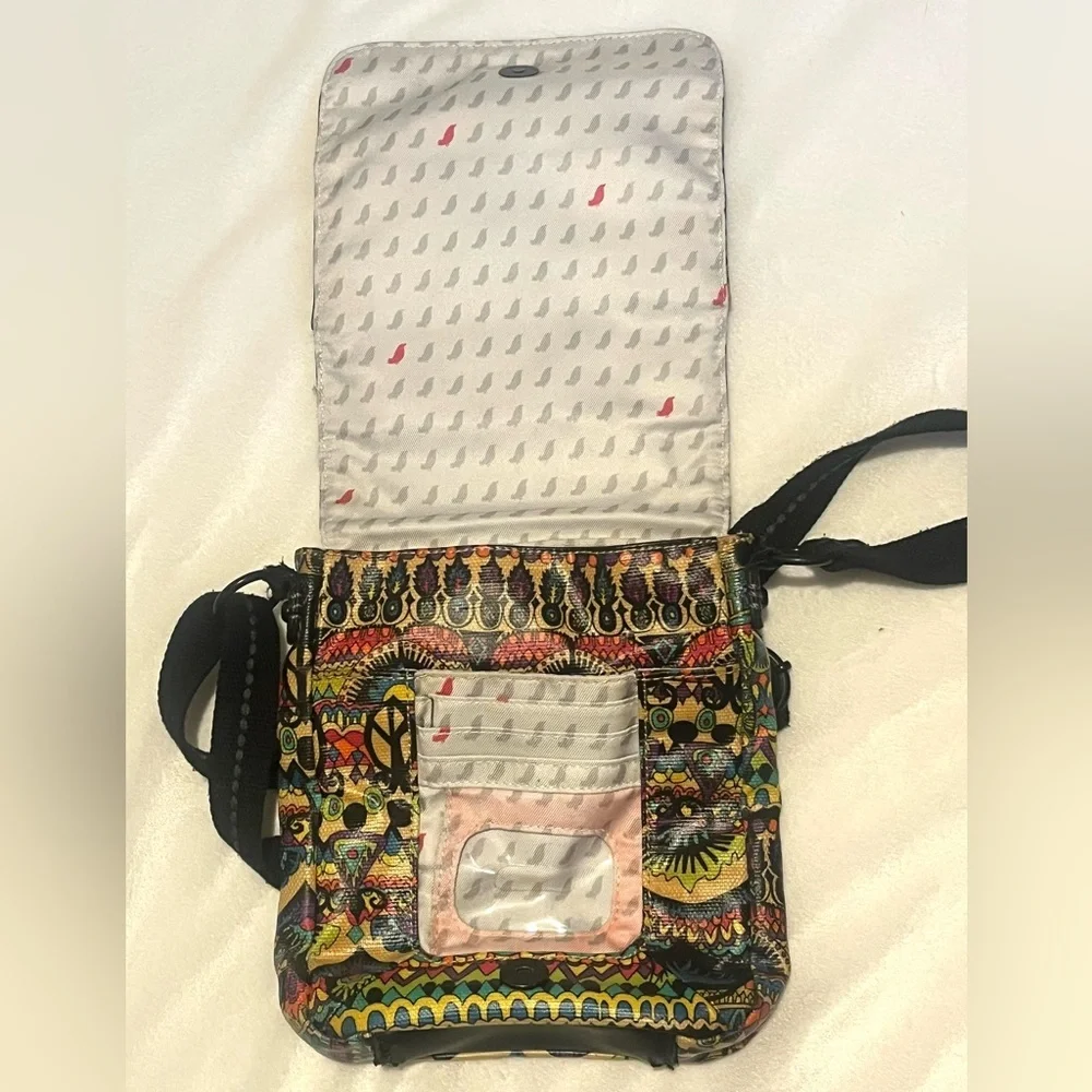 Sakroots Multicolor Crossbody Bag w Snap closure Adjustable Straps Purse - Picture 8 of 16
